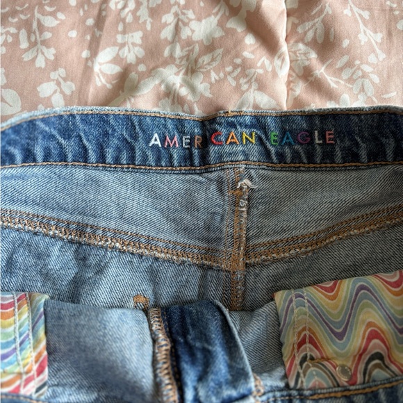 American Eagle Outfitters Blue Jean Shorts Distressed Vintage - Picture 7 of 7